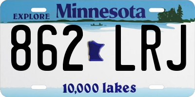 MN license plate 862LRJ