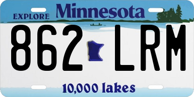 MN license plate 862LRM
