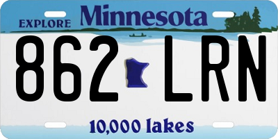 MN license plate 862LRN