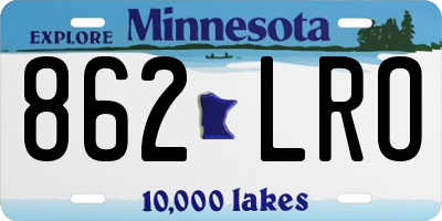 MN license plate 862LRO