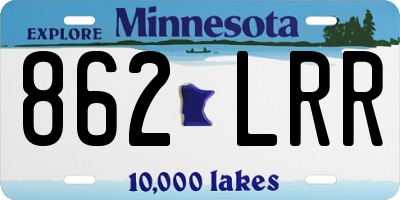 MN license plate 862LRR