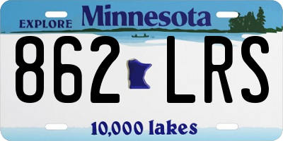 MN license plate 862LRS