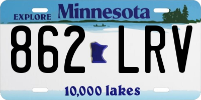 MN license plate 862LRV