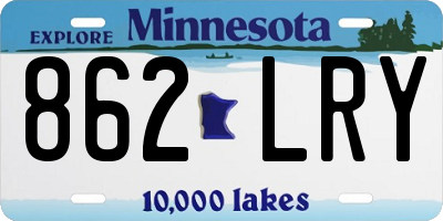 MN license plate 862LRY