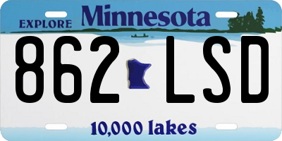 MN license plate 862LSD