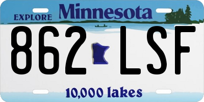 MN license plate 862LSF