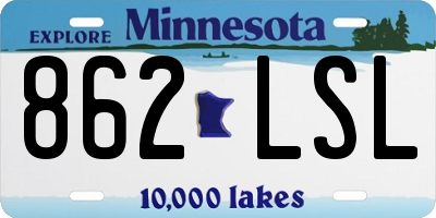 MN license plate 862LSL