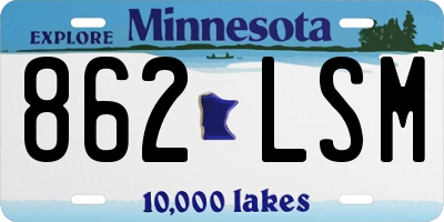 MN license plate 862LSM