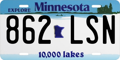 MN license plate 862LSN