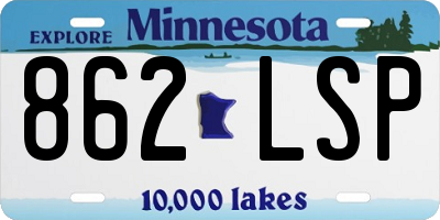MN license plate 862LSP