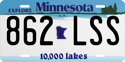 MN license plate 862LSS