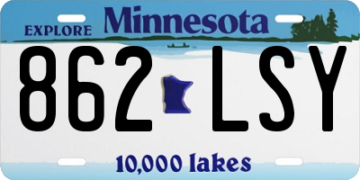 MN license plate 862LSY