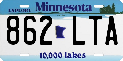 MN license plate 862LTA