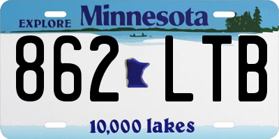 MN license plate 862LTB