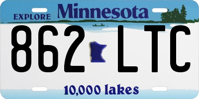 MN license plate 862LTC