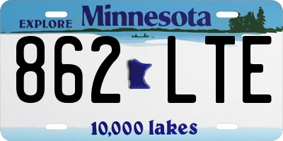 MN license plate 862LTE