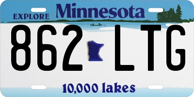 MN license plate 862LTG