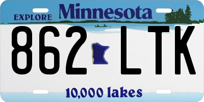MN license plate 862LTK
