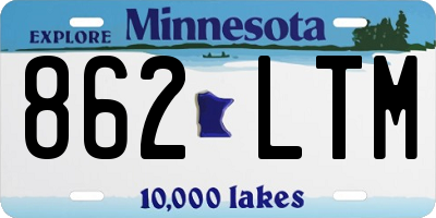 MN license plate 862LTM