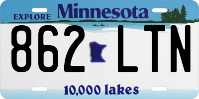 MN license plate 862LTN
