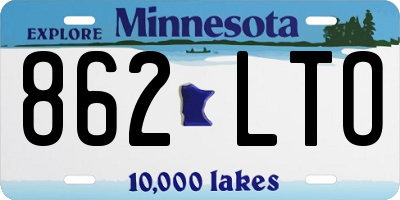 MN license plate 862LTO