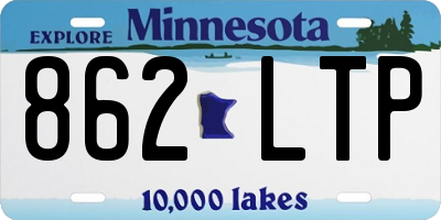 MN license plate 862LTP