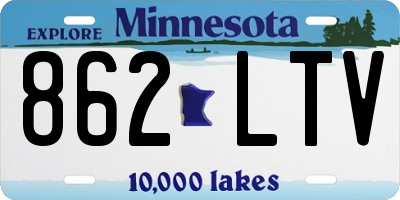 MN license plate 862LTV