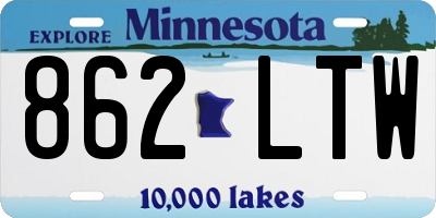 MN license plate 862LTW