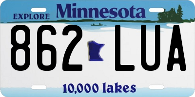 MN license plate 862LUA