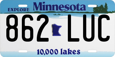 MN license plate 862LUC