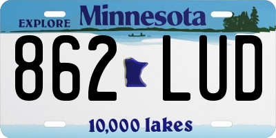 MN license plate 862LUD