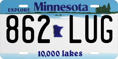 MN license plate 862LUG