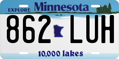 MN license plate 862LUH