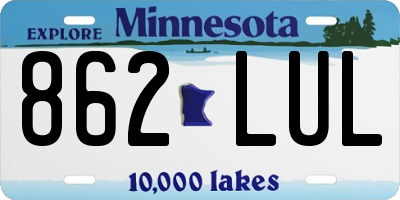 MN license plate 862LUL