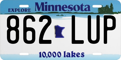 MN license plate 862LUP