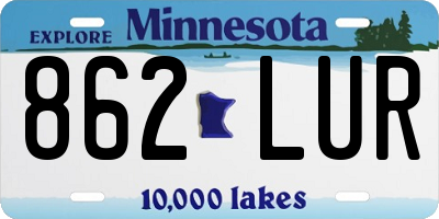 MN license plate 862LUR