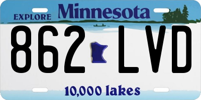 MN license plate 862LVD