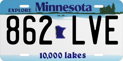 MN license plate 862LVE