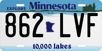 MN license plate 862LVF