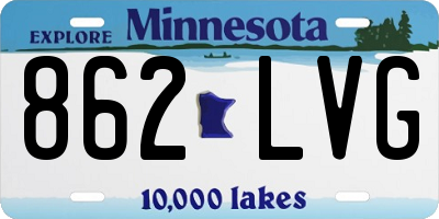 MN license plate 862LVG