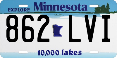 MN license plate 862LVI