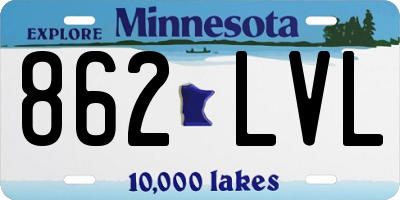 MN license plate 862LVL