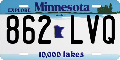 MN license plate 862LVQ
