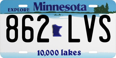 MN license plate 862LVS