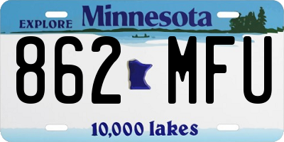 MN license plate 862MFU