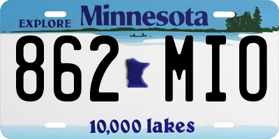 MN license plate 862MIO