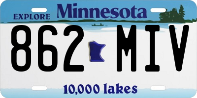 MN license plate 862MIV