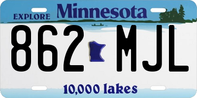 MN license plate 862MJL