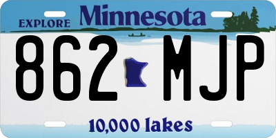 MN license plate 862MJP