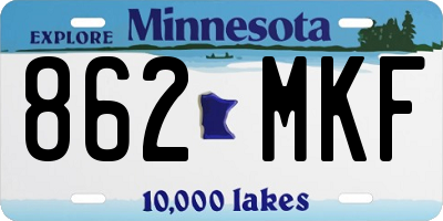 MN license plate 862MKF